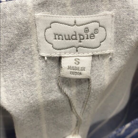 Mud Pie Eva Button Front Stripe Blue Dress - Picture 5 of 8